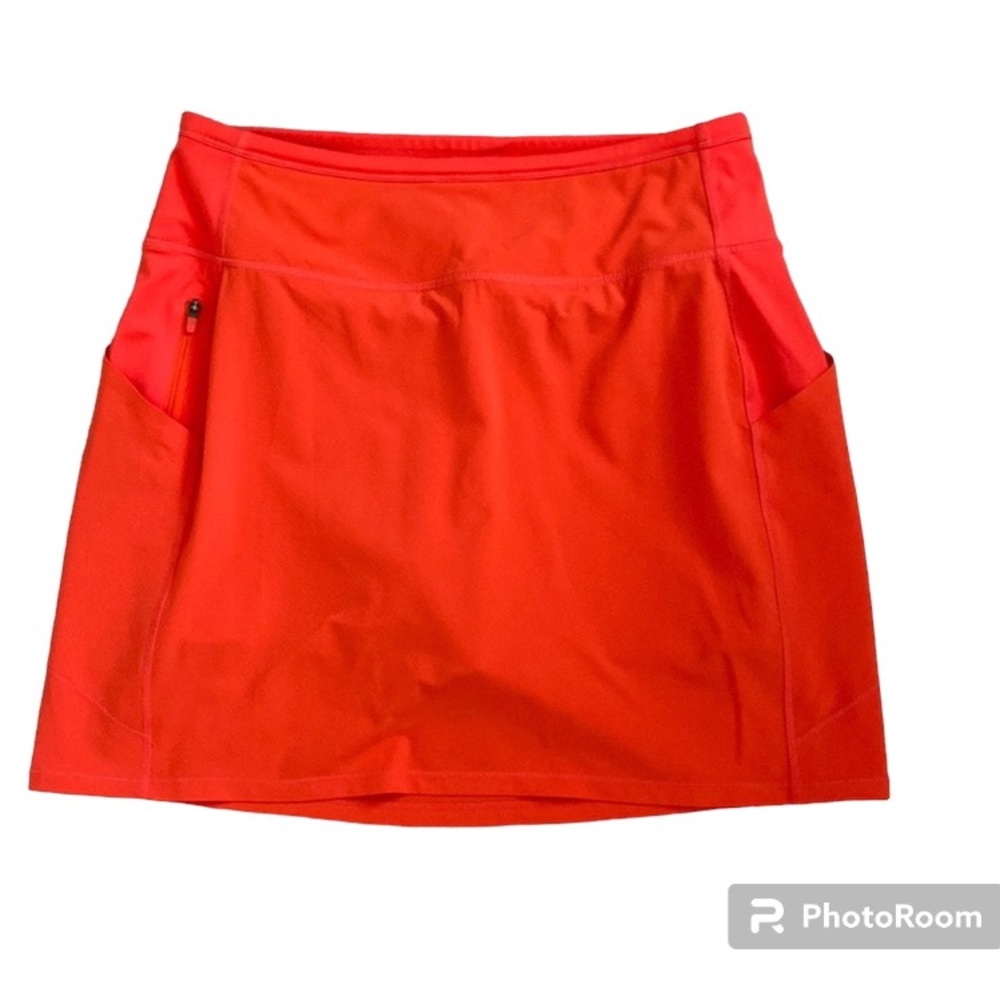 Athleta Action Skort In Dobby Orange With Pockets Golf, Pickleball, Tennis S